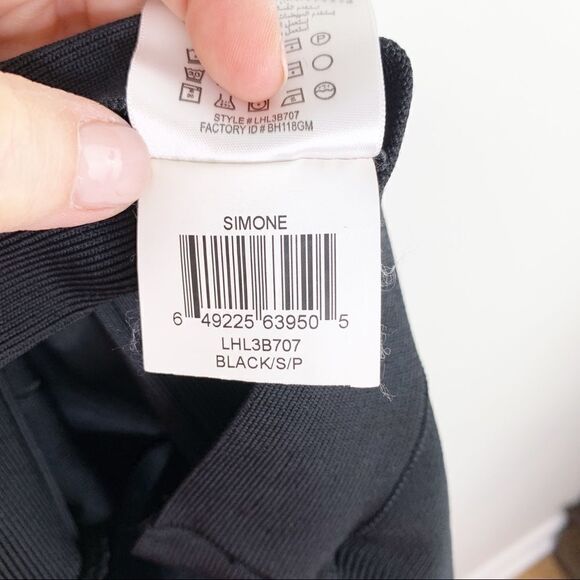 BCBGMaxAzria SIMONE TEXTURED POWER SKIRT Bandage Black Sz S - Picture 9 of 10